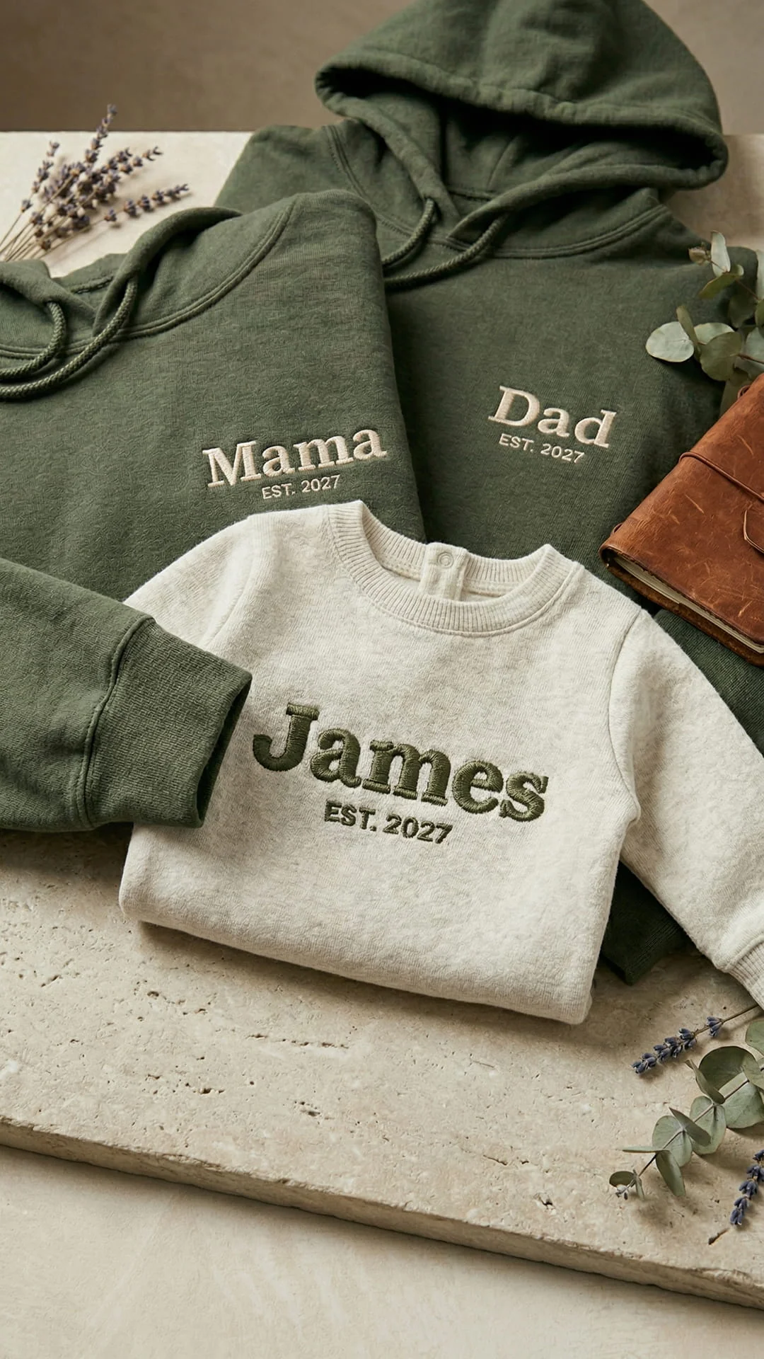 Custom Embroidered Family Title Matching Sweatshirts - Adult Sweatshirt - Image 16