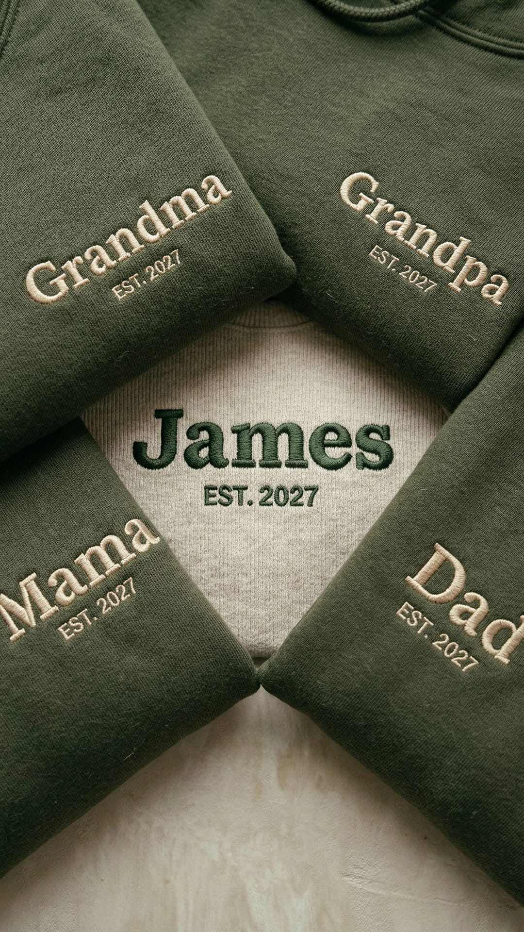 Custom Embroidered Family Title Matching Sweatshirts - Adult Sweatshirt - Image 3