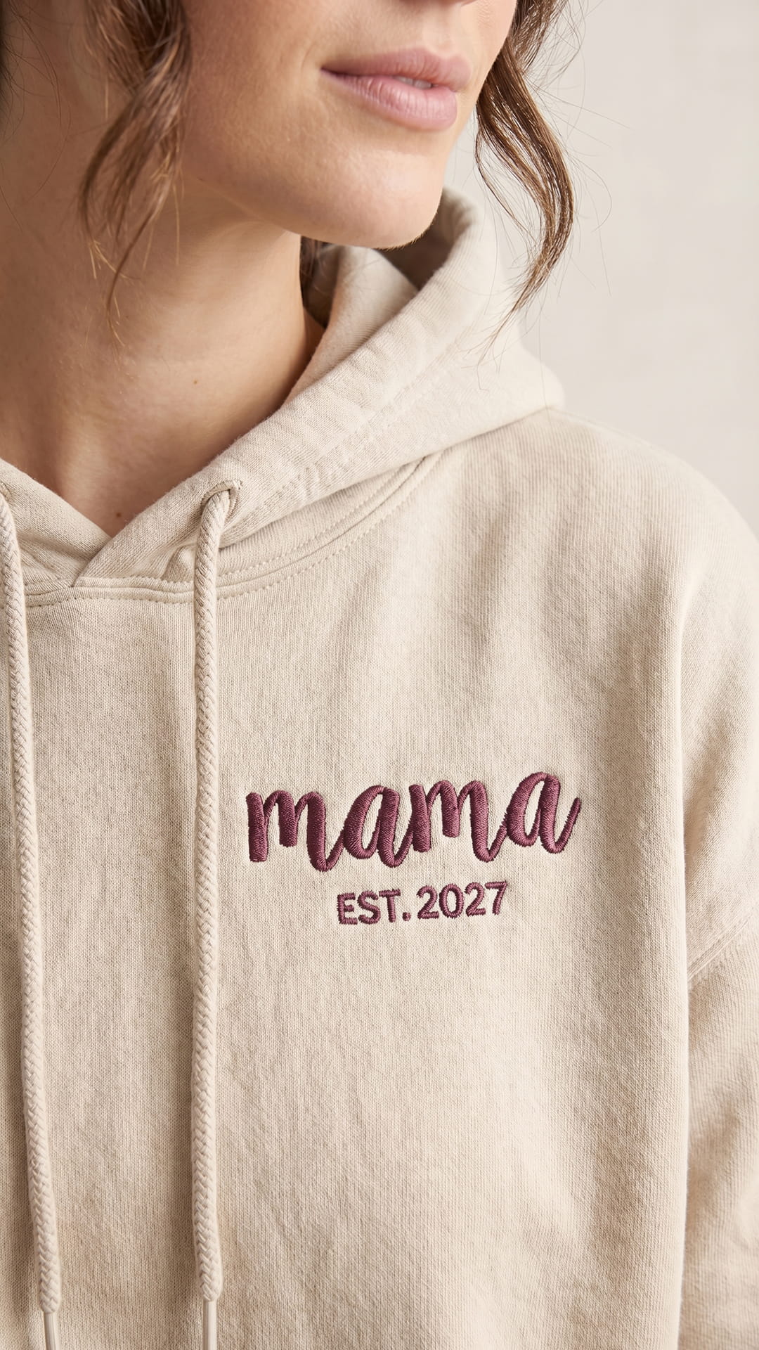 Script Est. Embroidered Sweatshirt | Personalized Mama Grandma Gift - Image 3