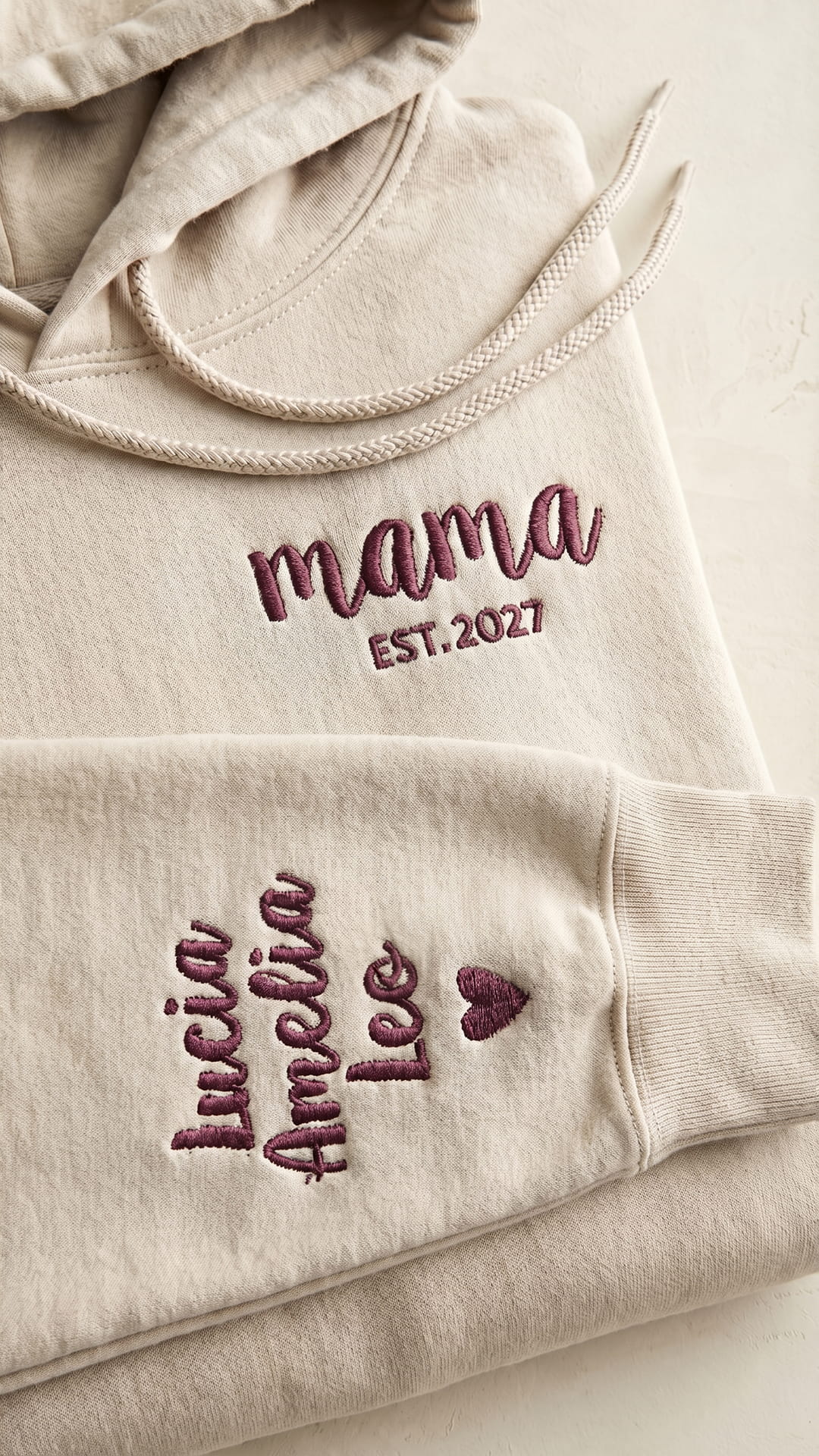 Script Est. Embroidered Sweatshirt | Personalized Mama Grandma Gift - Image 4