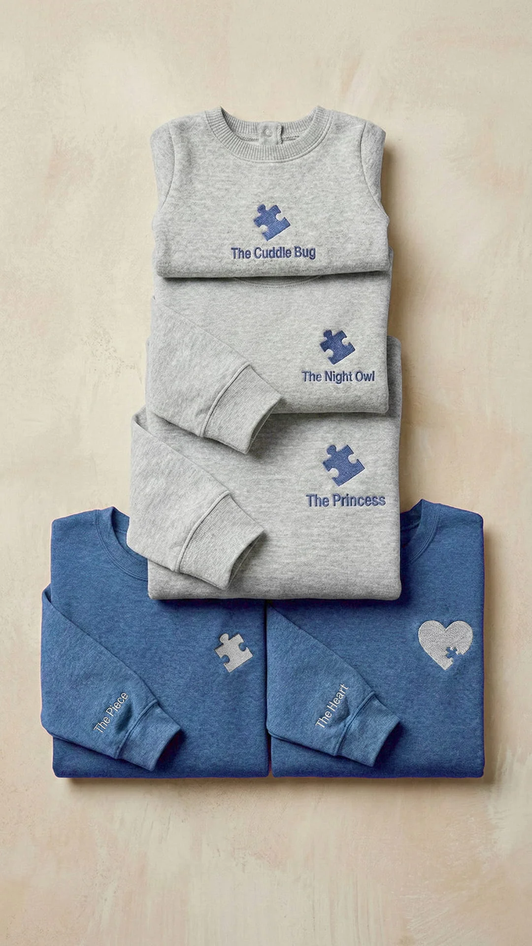 Family Puzzle Piece Embroidered Sweatshirt Bundle - Image 8