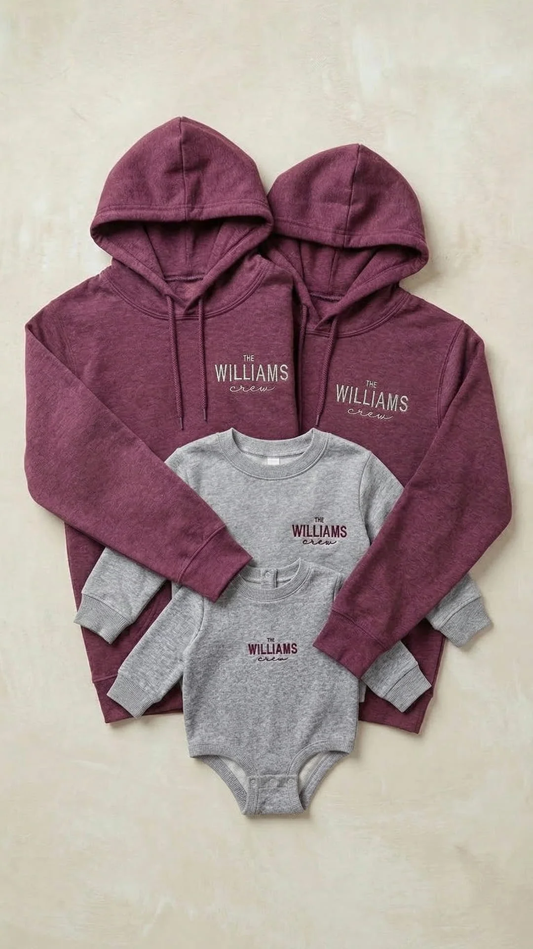 Last Name Family Matching Sweatshirts | "The Crew" Embroidered Adult Sweatshirt - Image 11