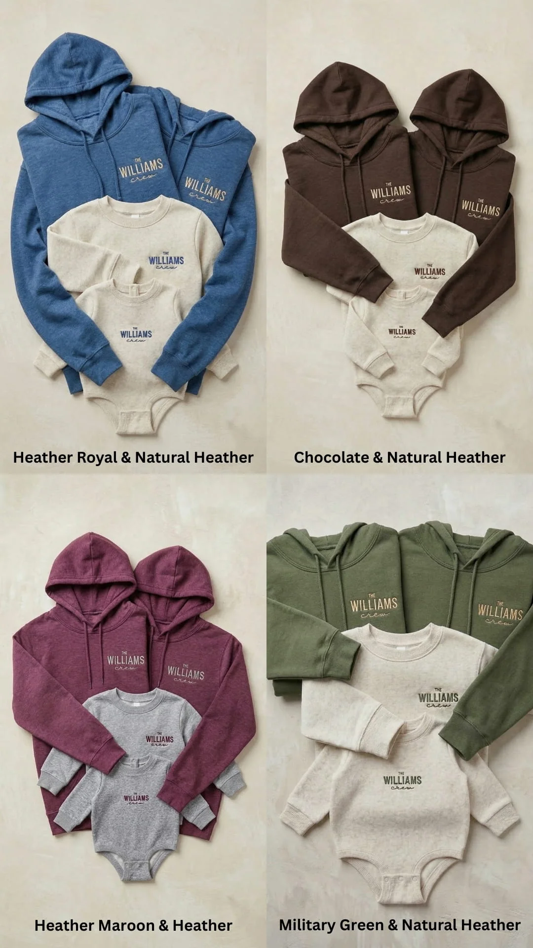 Last Name Family Matching Sweatshirts | "The Crew" Embroidered Adult Sweatshirt - Image 9