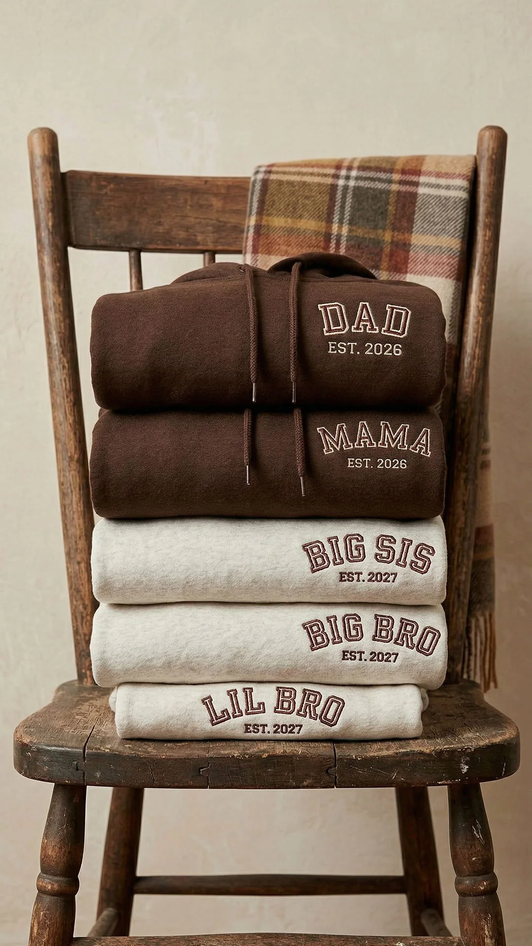 Matching Family Sweatshirts | Personalized Mama, Dad, Sibling & Baby Titles, Est. Years - Adult - Image 5