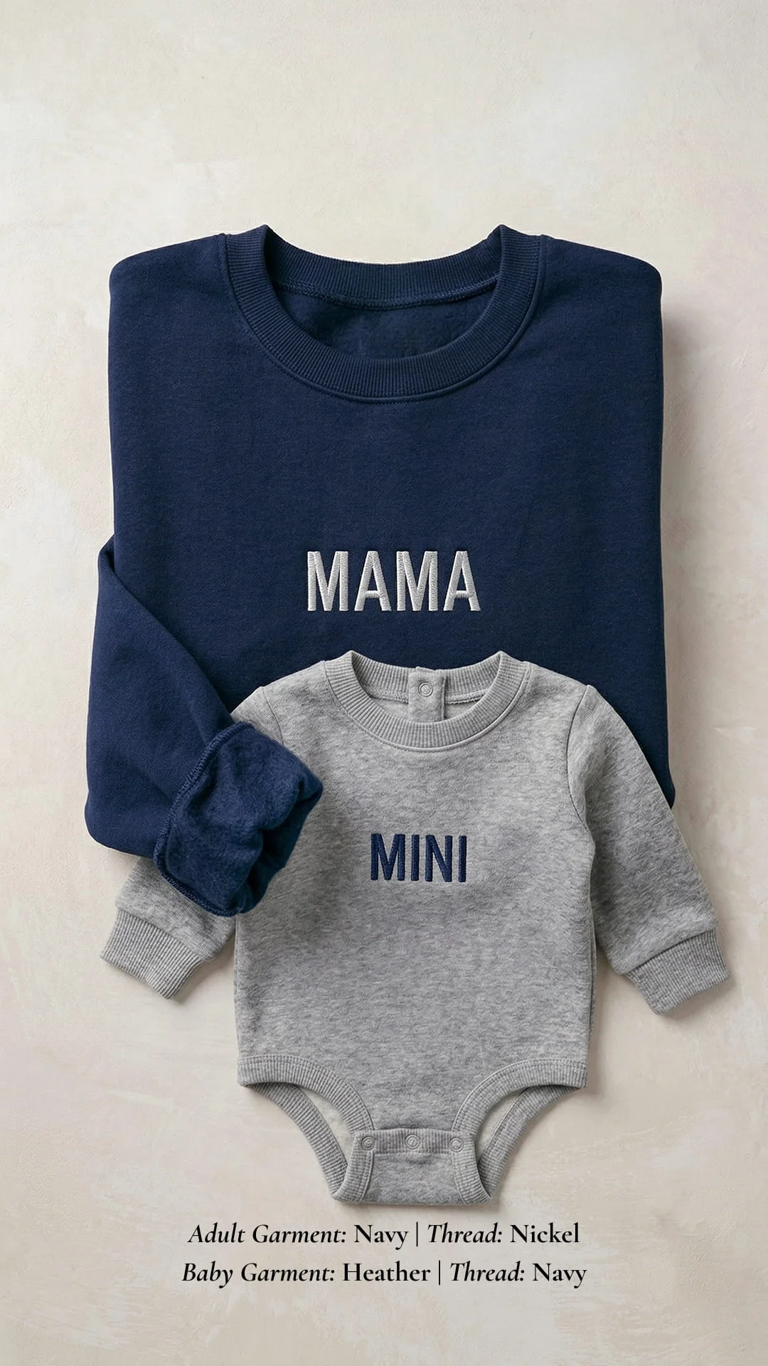 Minimalist Mama & Mini Embroidered Sweatshirt | Adult MAMA - Image 10