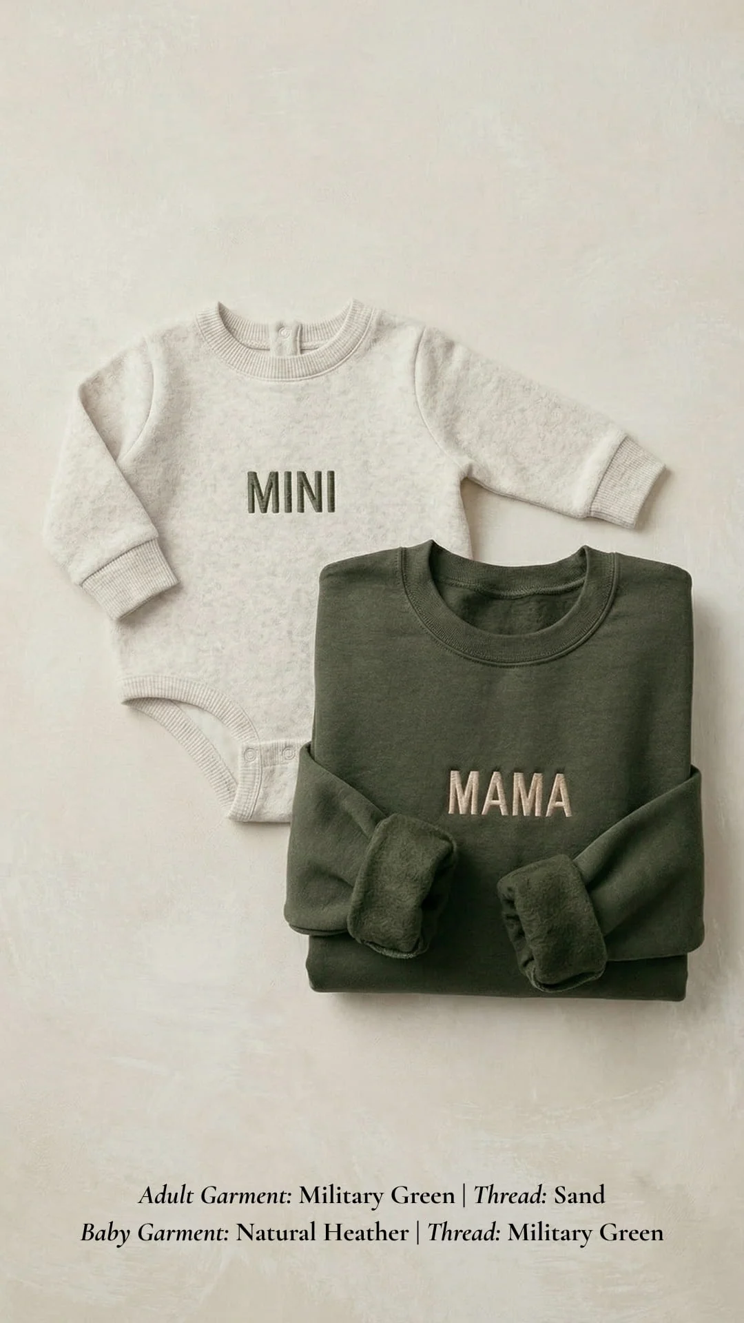 Minimalist Mama & Mini Embroidered Sweatshirt | Adult MAMA - Image 11