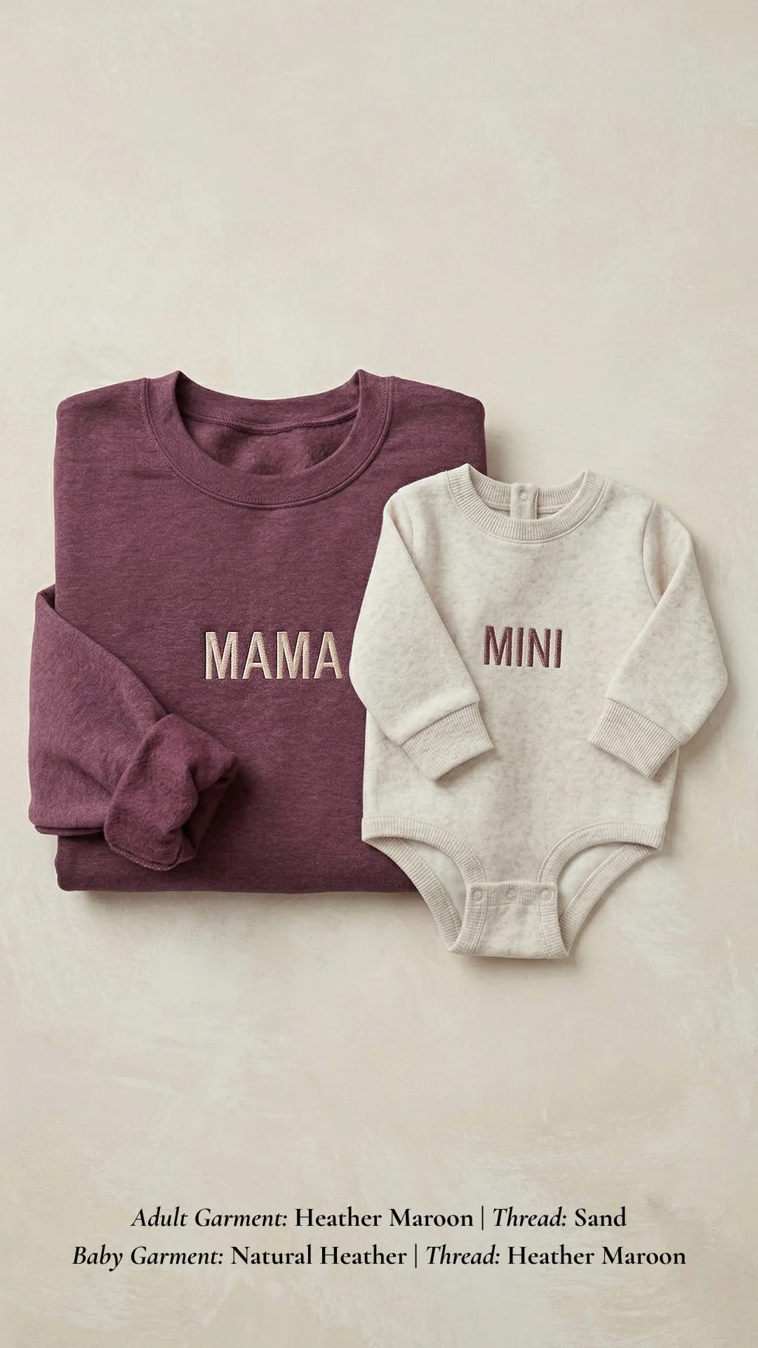 Minimalist Mama & Mini Embroidered Sweatshirt | Adult MAMA - Image 9
