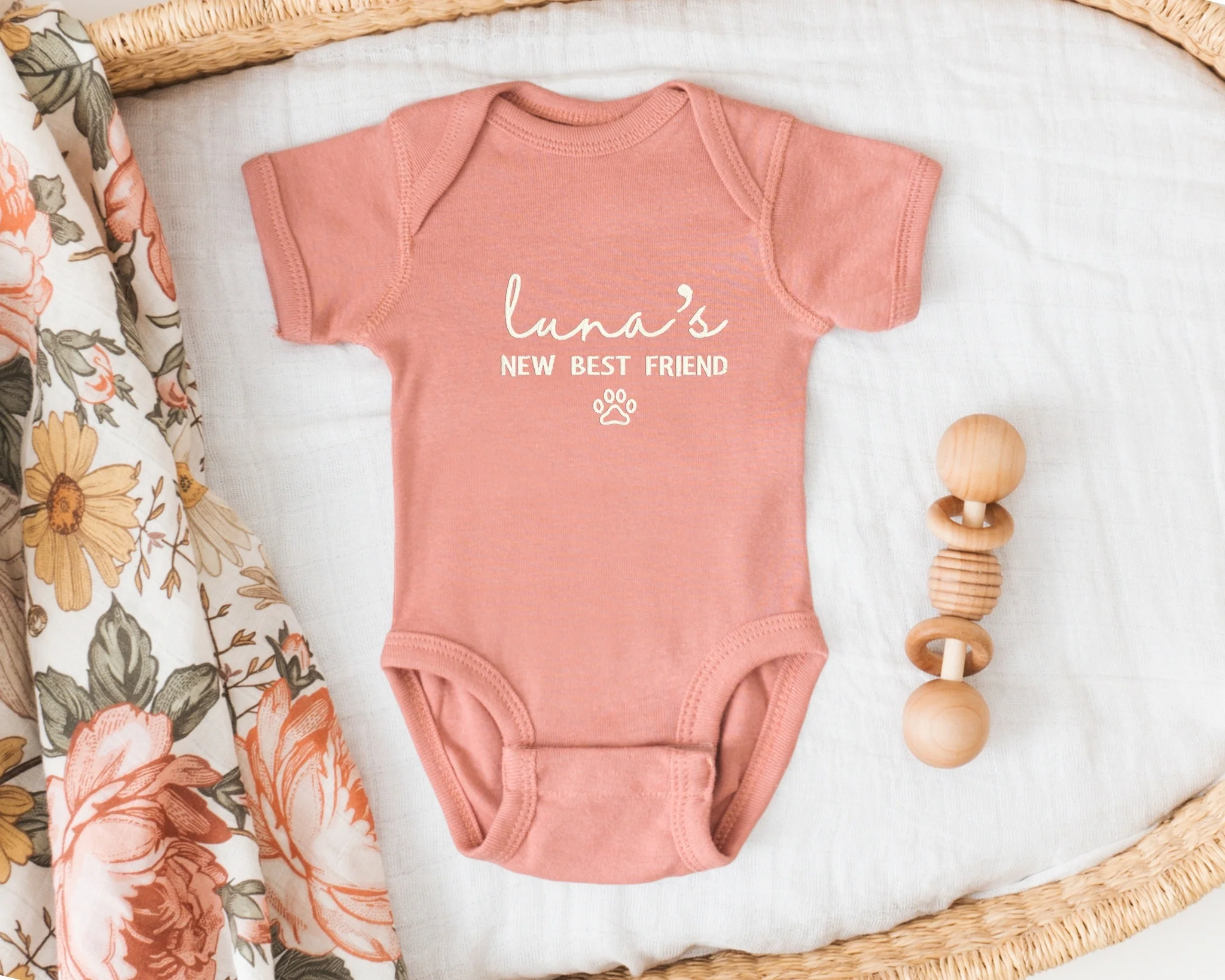 New Best Friend Embroidered Bodysuit - Image 6