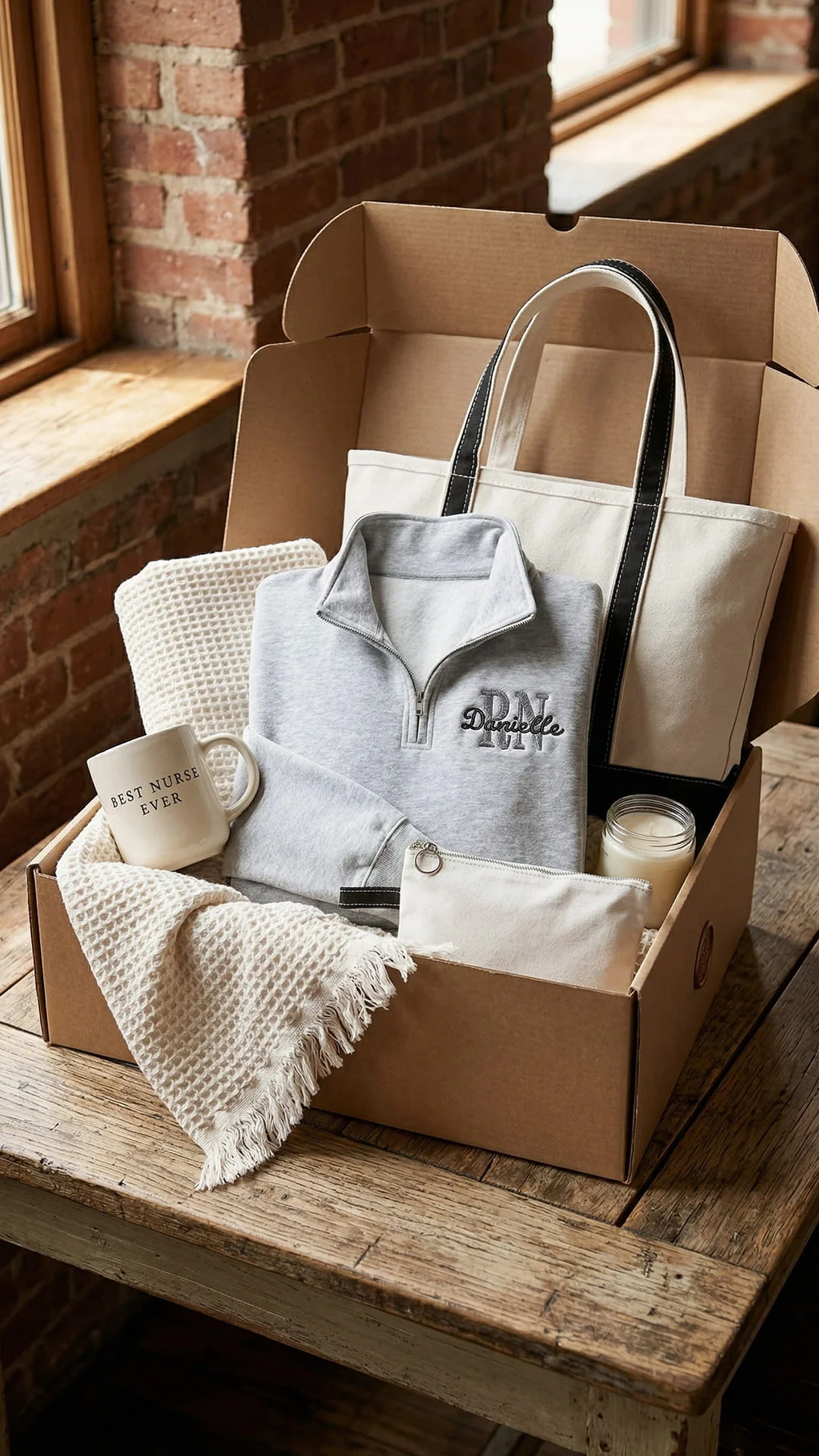 Custom Embroidered Nurse Gift Box | Custom Embroidered Quarter-Zip - Image 12
