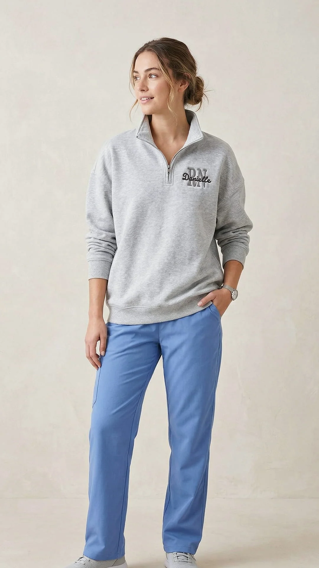 Nurse Name & Title Quarter-Zip - Image 4