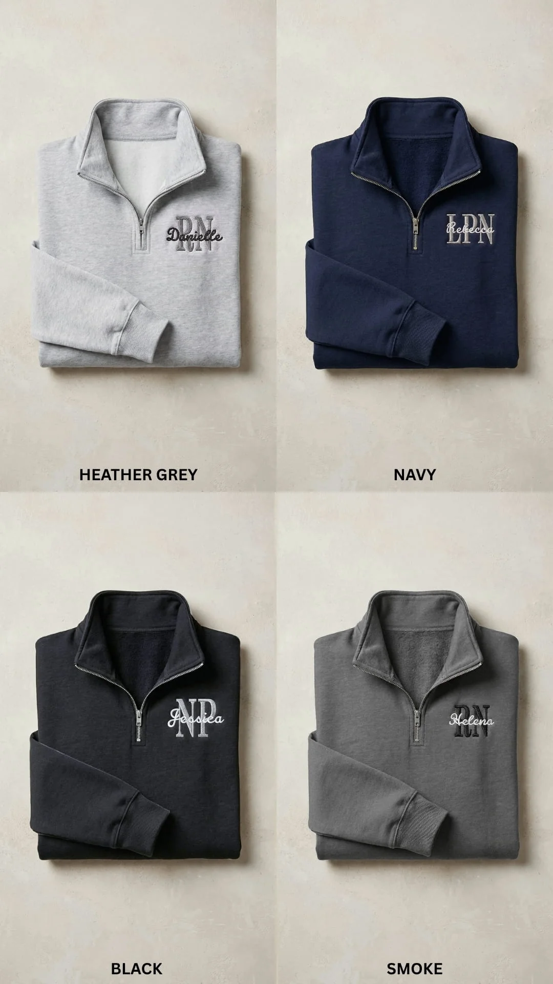 Nurse Name & Title Quarter-Zip - Image 6