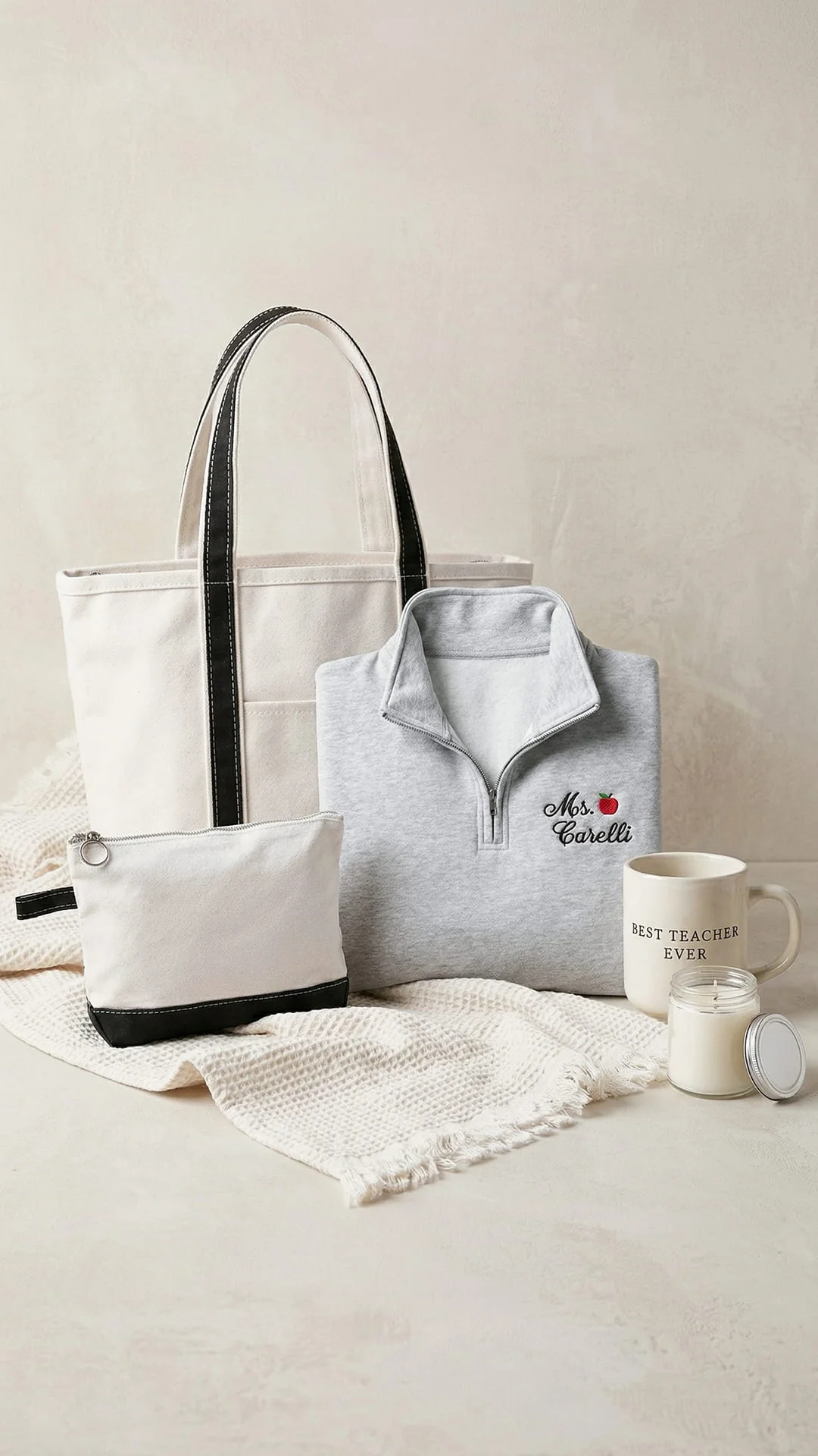 Teacher Gift Box with Custom Embroidered Quarter-Zip - Image 13