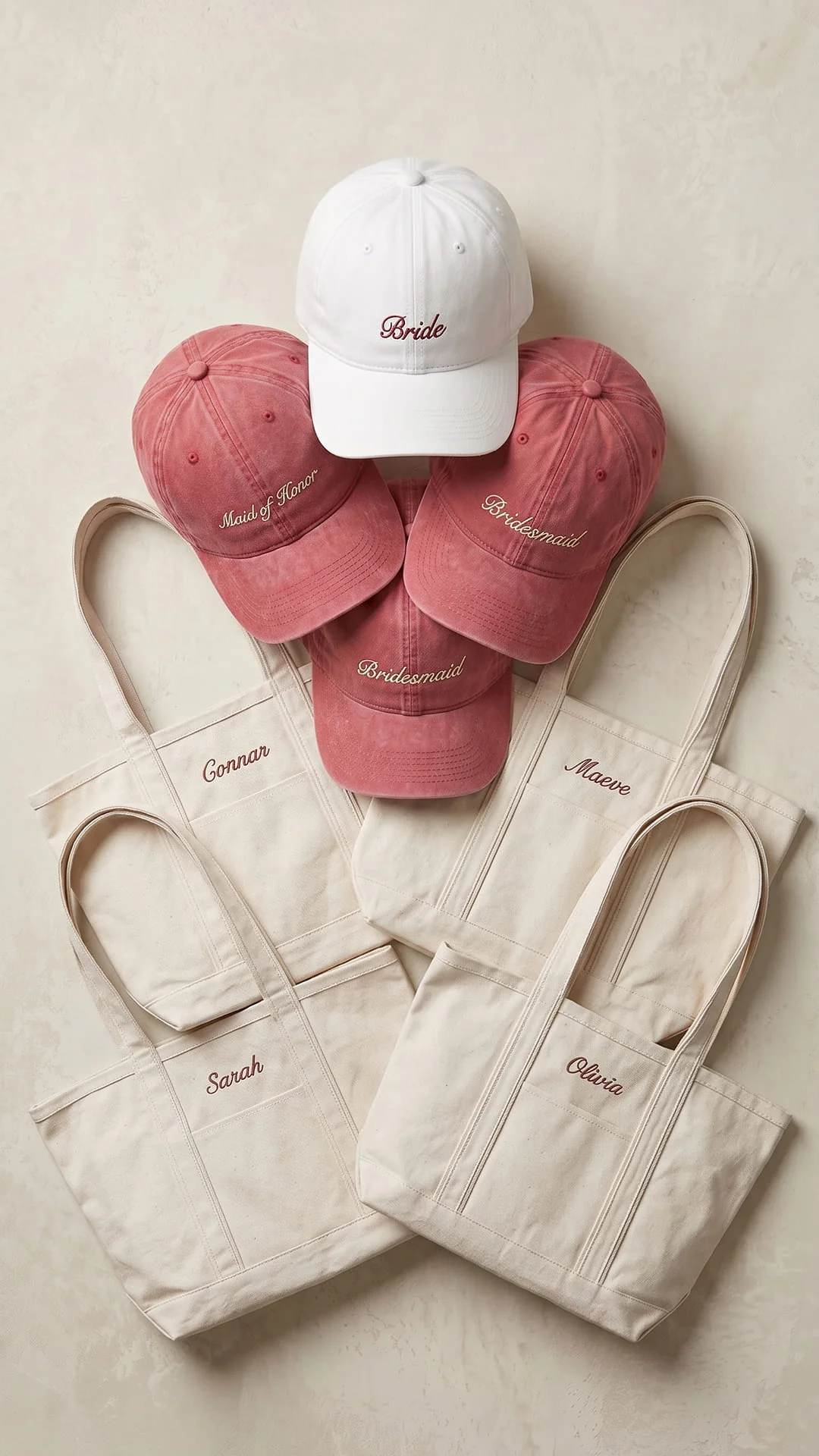 The Bridal Party Gift Set | Embroidered Hat & Personalized Tote - Image 4
