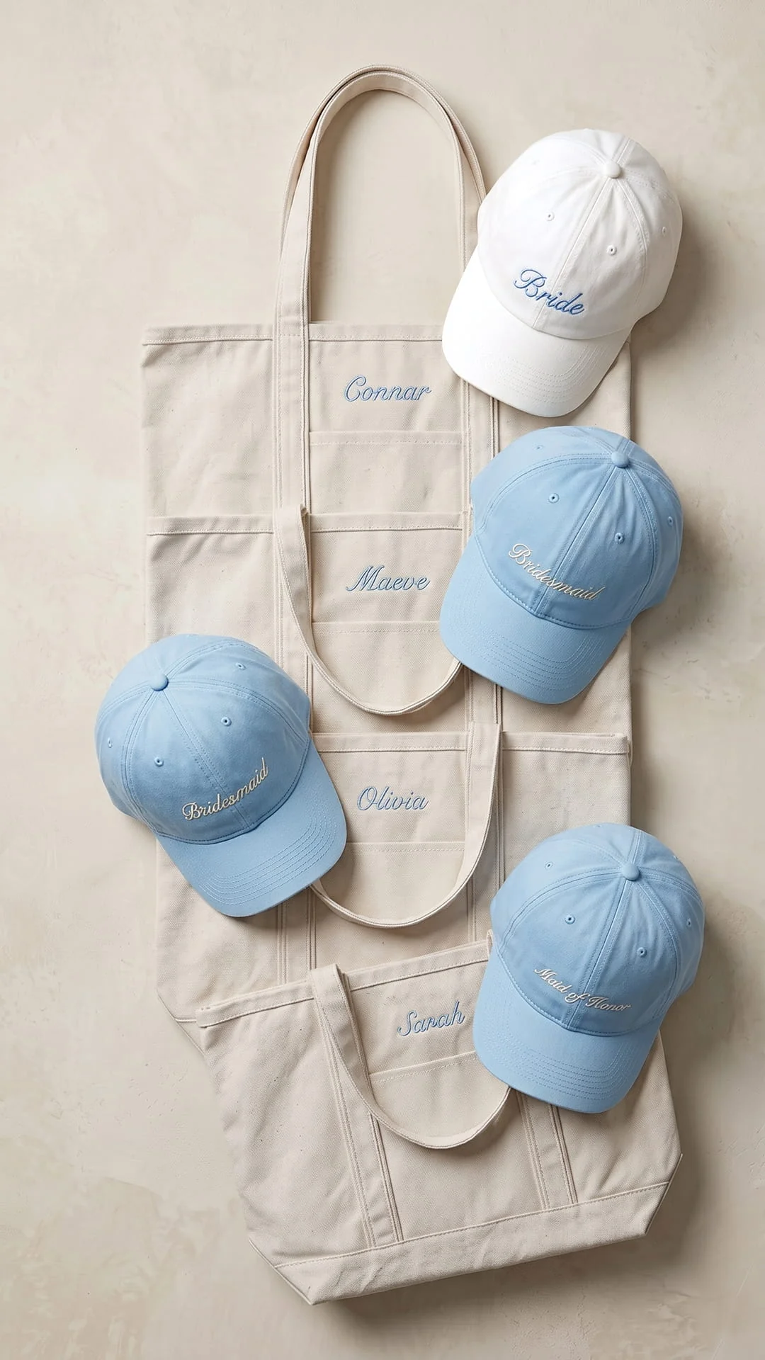The Bridal Party Gift Set | Embroidered Hat & Personalized Tote - Image 7