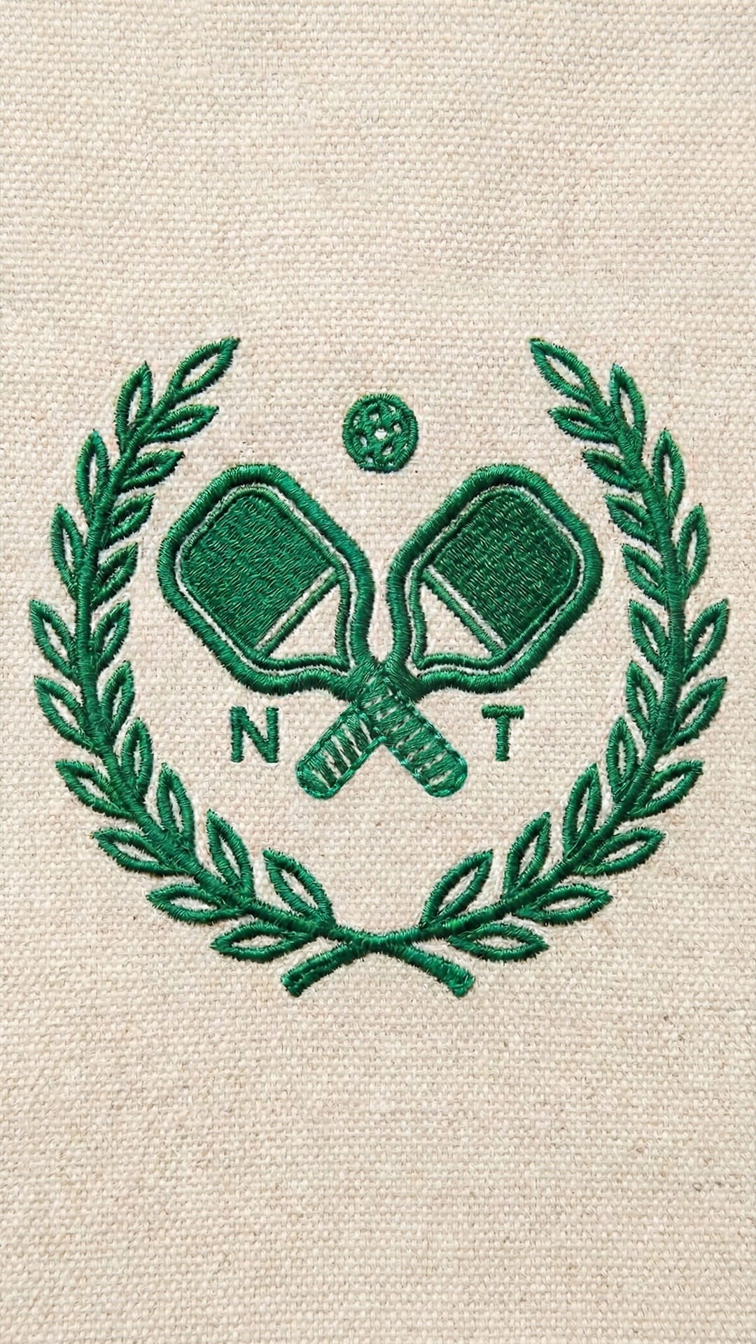 The Heritage Pickleball Tote | Natural Canvas & Court Green - Image 5