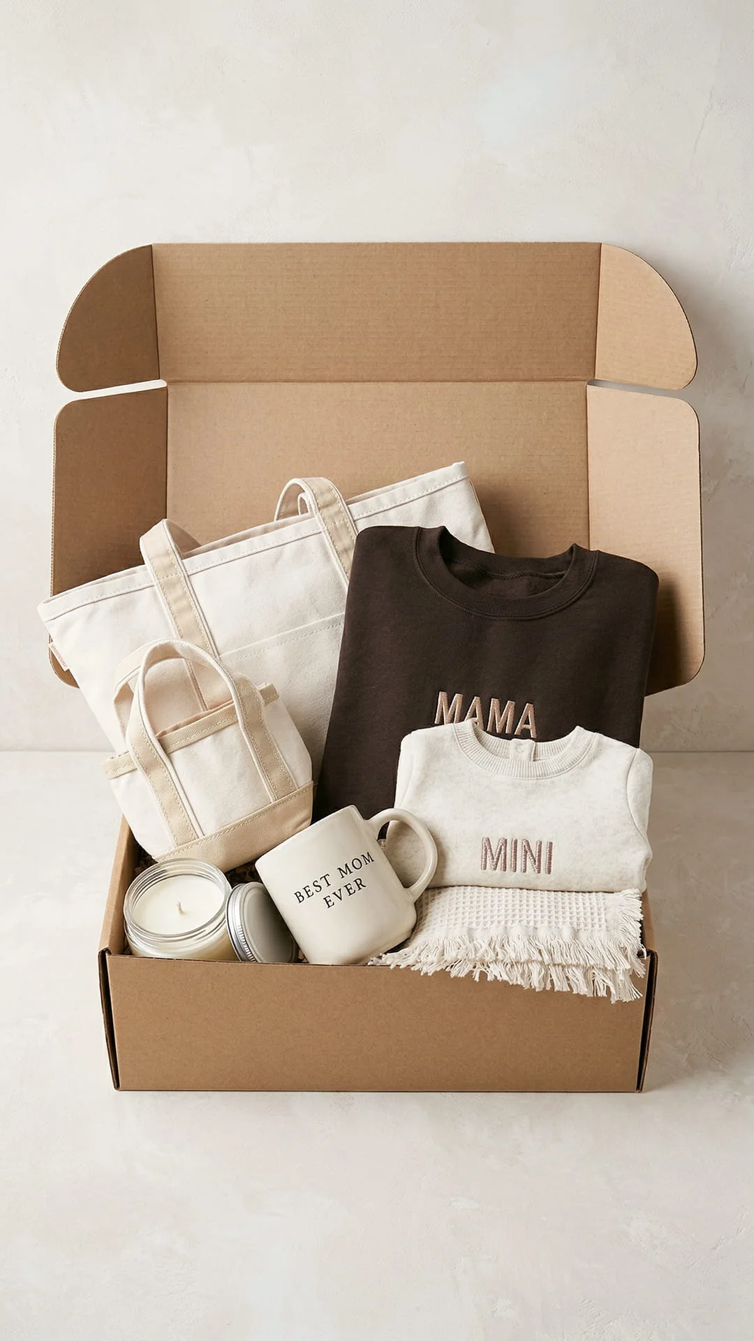 The Matching Mama & Mini Keepsake Box | Embroidered Sweatshirts & Matching Totes, Waffle Blanket, Mug, and Candle - Image 6